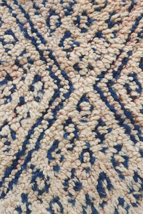 Vintage Moroccan Zayan Berber Rug: 70s Handmade Geometric Carpet for Living Room MoroccanBazzArts