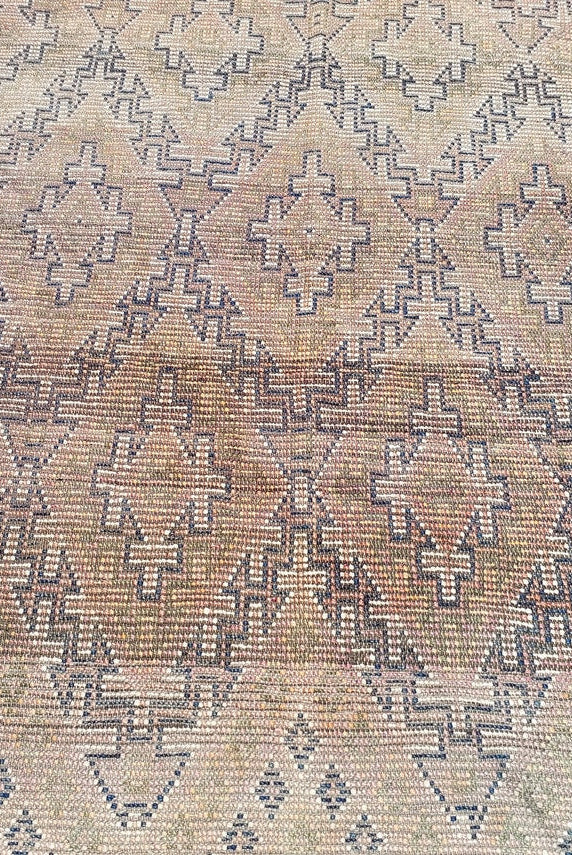 Authentic Vintage Moroccan Beni Mguild Rug - Reversible Handmade Berber Carpet For Living Room (6'2"X9'5") MoroccanBazzArts