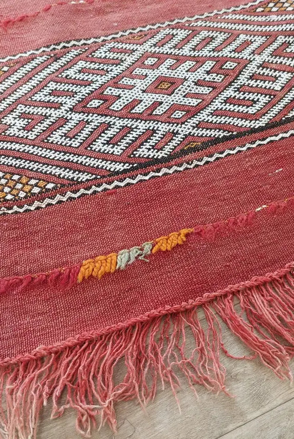 Vintage Moroccan Berber Kilim Rug - Handmade Flatweave Carpet - Authentic Bohemian Decor 6.5x11.9ft MoroccanBazzArts