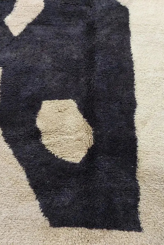 Luxurious Handwoven Moroccan Beni Mrirt Rug - Contemporary Neutral Berber Rug For Living Room (7.2x10 Ft) MoroccanBazzArts
