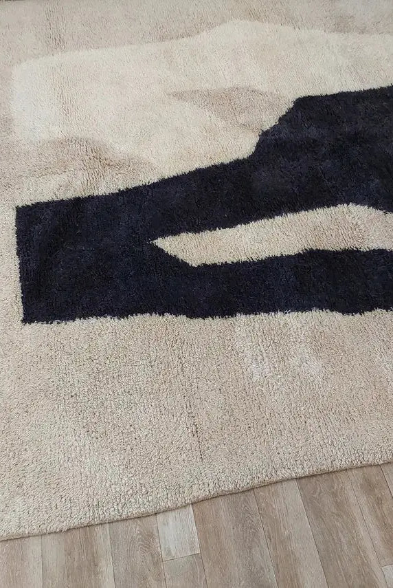 Luxurious Handwoven Moroccan Beni Mrirt Rug - Contemporary Neutral Berber Rug For Living Room (7.2x10 Ft) MoroccanBazzArts