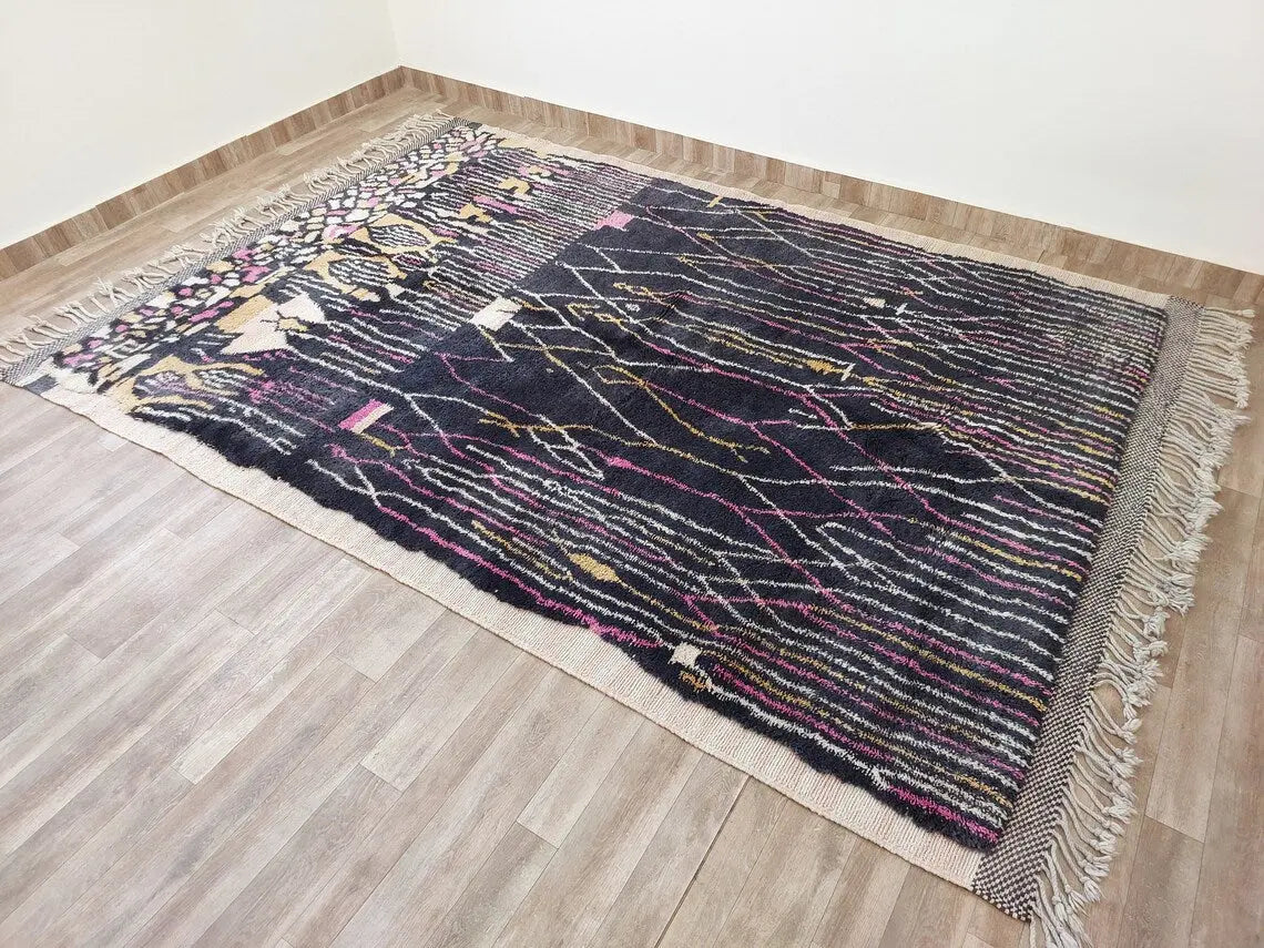Exclusive Handwoven Moroccan Berber Wool Rug - Authentic Beni Mrirt Masterpiece For Home Decor MoroccanBazzArts