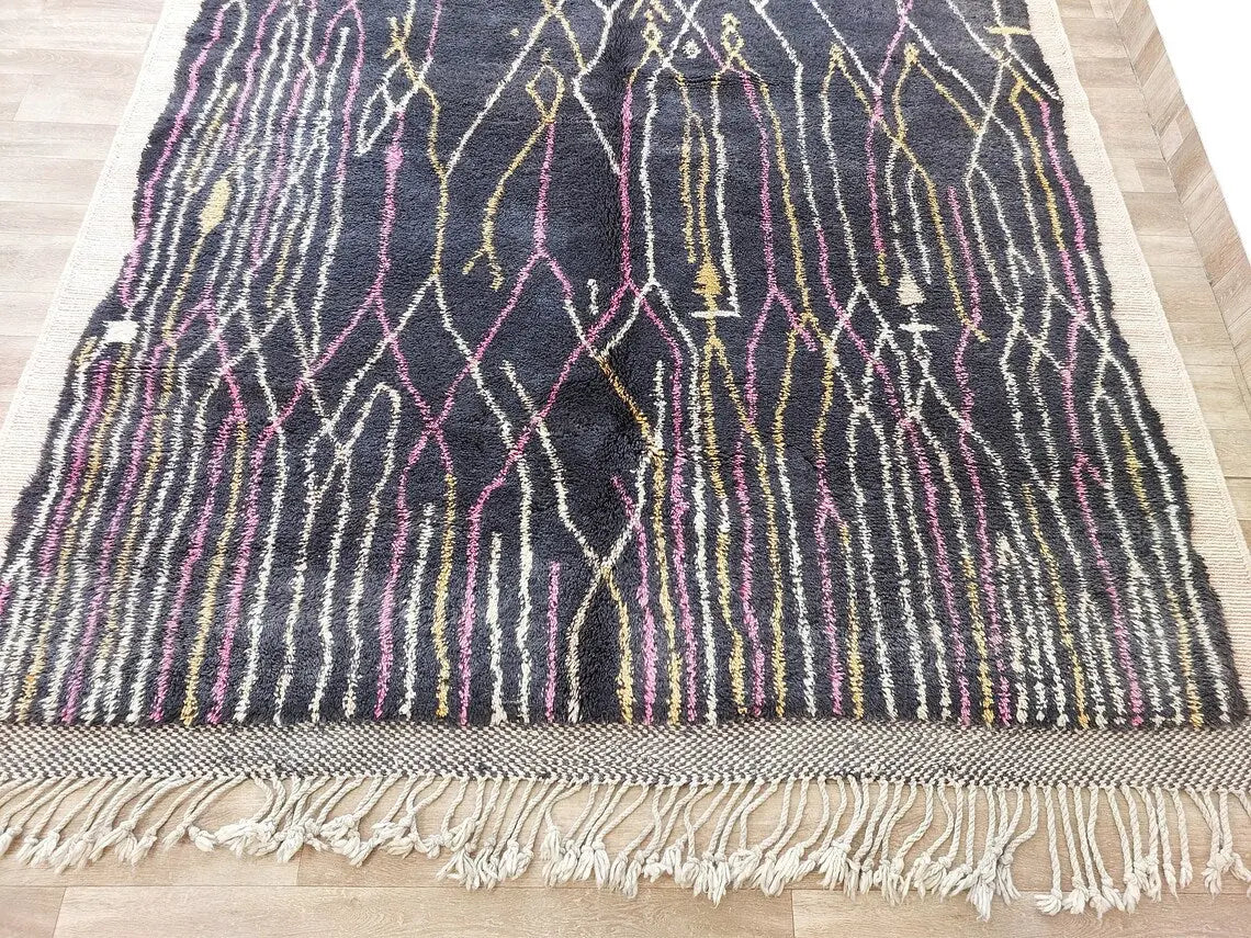 Exclusive Handwoven Moroccan Berber Wool Rug - Authentic Beni Mrirt Masterpiece For Home Decor MoroccanBazzArts
