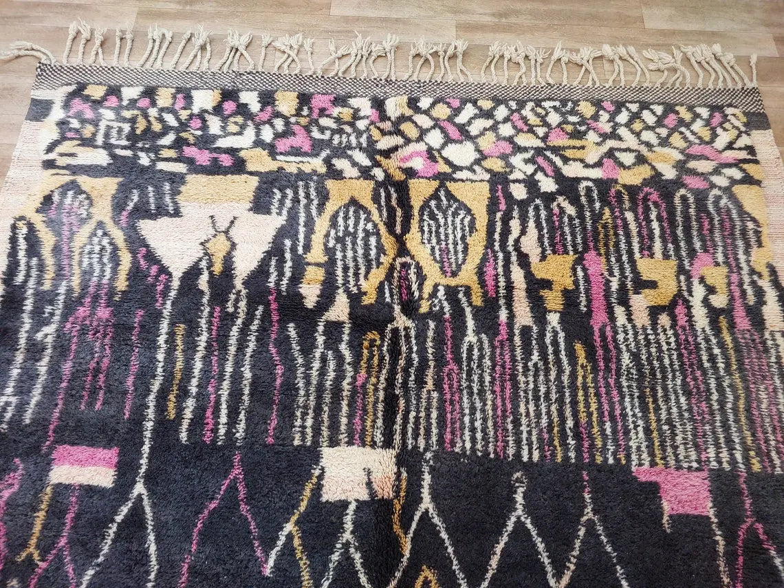 Exclusive Handwoven Moroccan Berber Wool Rug - Authentic Beni Mrirt Masterpiece For Home Decor MoroccanBazzArts