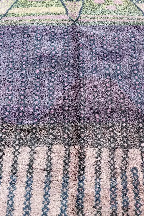 Luxurious Handwoven Moroccan Berber Wool Rug - Authentic Beni Mrirt Tribal Carpet For Modern Decor MoroccanBazzArts
