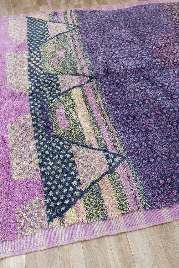 Luxurious Handwoven Moroccan Berber Wool Rug - Authentic Beni Mrirt Tribal Carpet For Modern Decor MoroccanBazzArts
