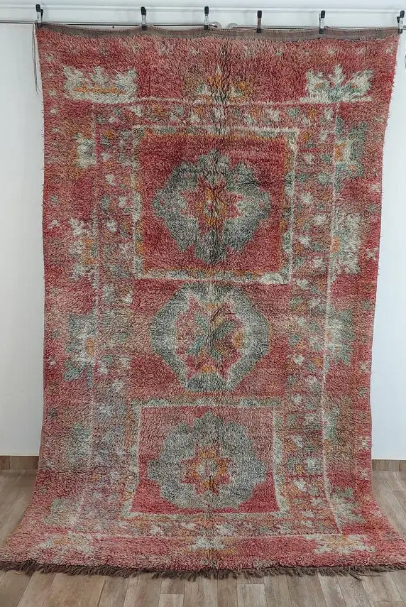 Vintage Moroccan Berber Rug - Authentic Zayan Tribe Handmade Multicolor Area Rug MoroccanBazzArts