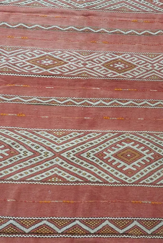 Vintage Moroccan Berber Kilim Rug - Handmade Flatweave Carpet - Authentic Bohemian Decor 6.5x11.9ft MoroccanBazzArts