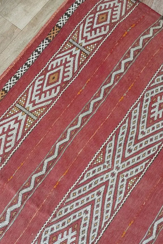 Vintage Moroccan Berber Kilim Rug - Handmade Flatweave Carpet - Authentic Bohemian Decor 6.5x11.9ft MoroccanBazzArts