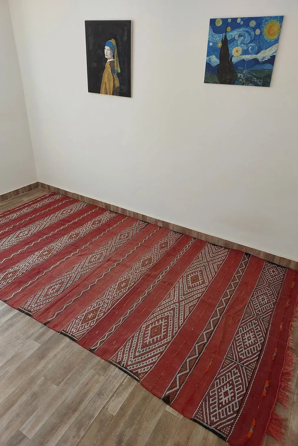 Vintage Moroccan Berber Kilim Rug - Handmade Flatweave Carpet - Authentic Bohemian Decor 6.5x11.9ft MoroccanBazzArts