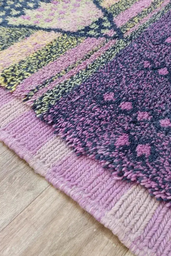 Luxurious Handwoven Moroccan Berber Wool Rug - Authentic Beni Mrirt Tribal Carpet For Modern Decor MoroccanBazzArts