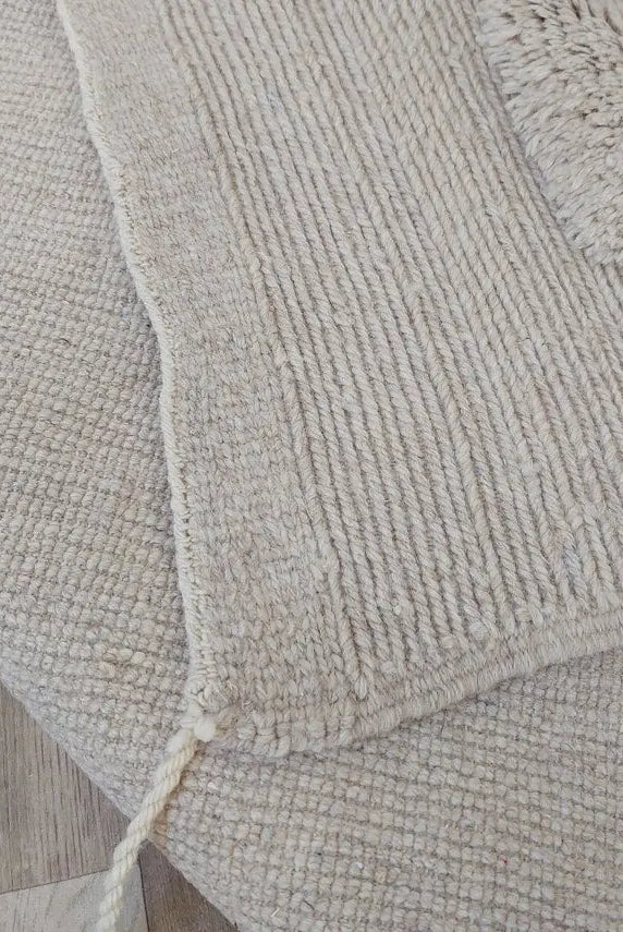 Authentic Moroccan Beni Mrirt Rug: Hand-knotted Neutral Berber Rug , Wool Carpet For Boho Home Decor MoroccanBazzArts