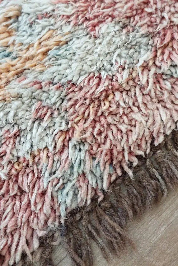 Vintage Moroccan Berber Rug - Authentic Zayan Tribe Handmade Multicolor Area Rug MoroccanBazzArts
