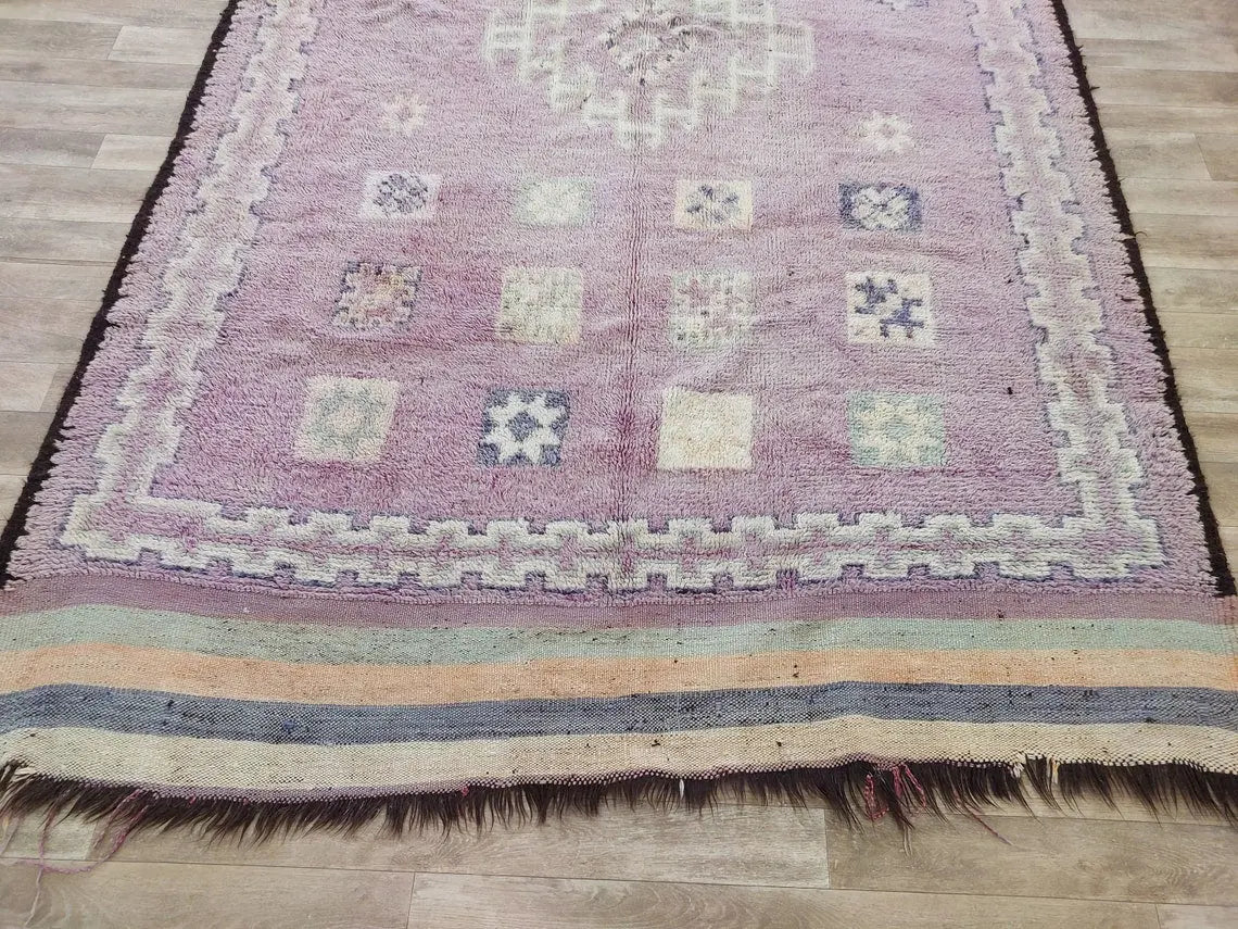 Moroccan Rug, Authentic Boujaad Rug, Berber Rug, Soft Rug, Hand Woven Rug 6'5"X10'6" MoroccanBazzArts