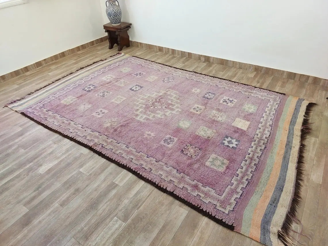 Moroccan Rug, Authentic Boujaad Rug, Berber Rug, Soft Rug, Hand Woven Rug 6'5"X10'6" MoroccanBazzArts