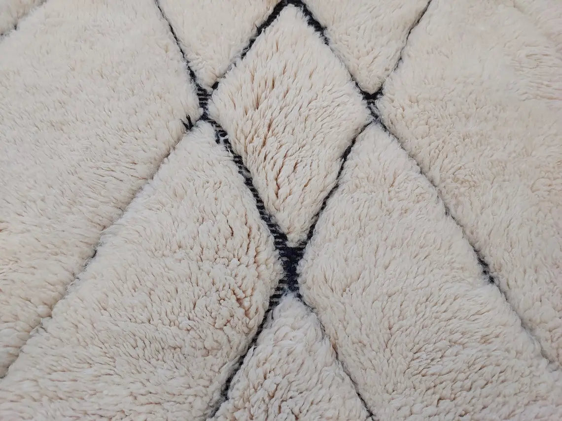 Handmade Moroccan Rug ,neutral Berber Rug - Genuine Lamb Wool Carpet , High Quality Handknotted Rug. MoroccanBazzArts