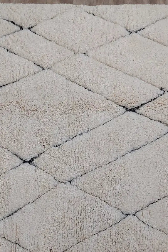 Handmade Moroccan Rug ,neutral Berber Rug - Genuine Lamb Wool Carpet , High Quality Handknotted Rug. MoroccanBazzArts