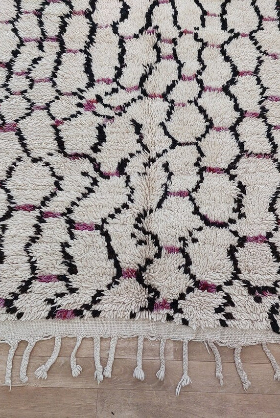 Vintage Moroccan Azilal Berber Rug: Handmade Authentic Carpet For Living Room Or Nursery (5.2' X 9.10') MoroccanBazzArts