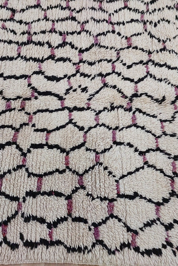 Vintage Moroccan Azilal Berber Rug: Handmade Authentic Carpet For Living Room Or Nursery (5.2' X 9.10') MoroccanBazzArts