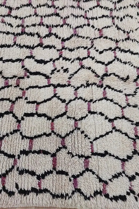 Vintage Moroccan Azilal Berber Rug: Handmade Authentic Carpet For Living Room Or Nursery (5.2' X 9.10') MoroccanBazzArts