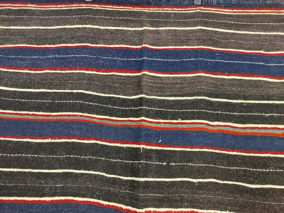 Vintage Imilchil Cap,ait Hdidou Shawl. Blue Indigo MoroccanBazzArts