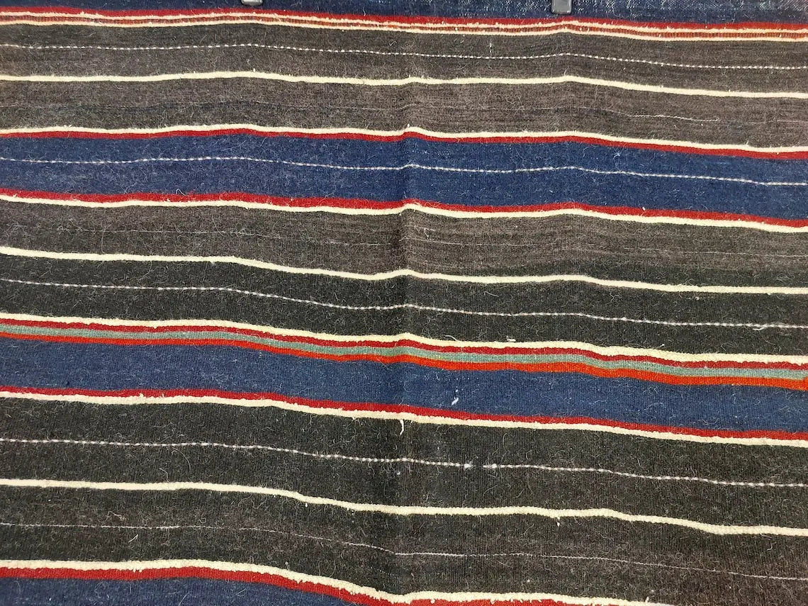 Vintage Imilchil Cap,ait Hdidou Shawl. Blue Indigo MoroccanBazzArts