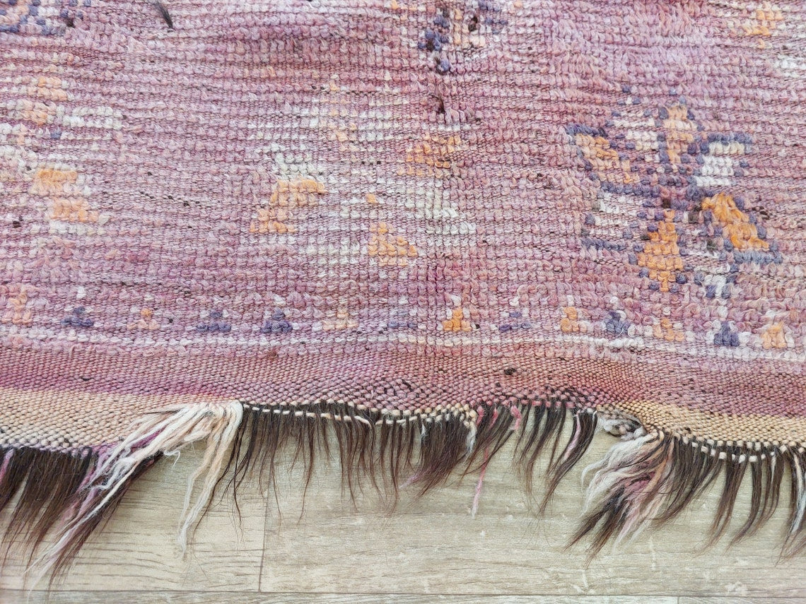 Authentic Vintage Moroccan Berber Rug: Handwoven Goat Hair & Sheep Wool Tribal Floor Covering 5.4x10.2 MoroccanBazzArts