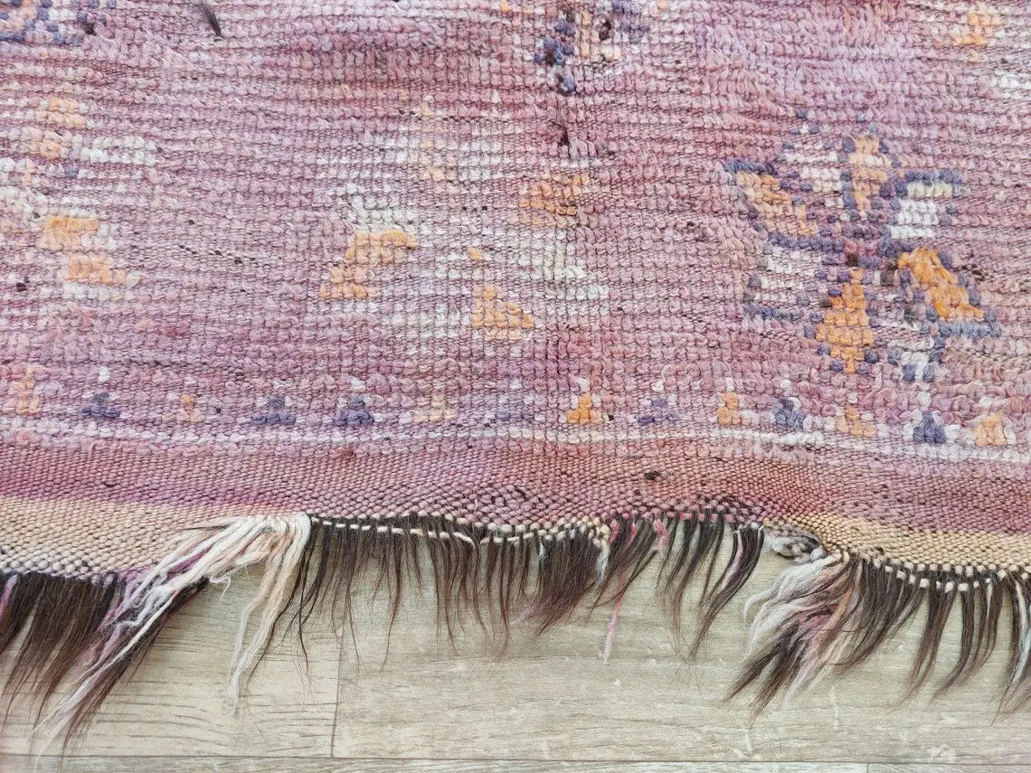 Authentic Vintage Moroccan Berber Rug: Handwoven Goat Hair & Sheep Wool Tribal Floor Covering 5.4x10.2 MoroccanBazzArts