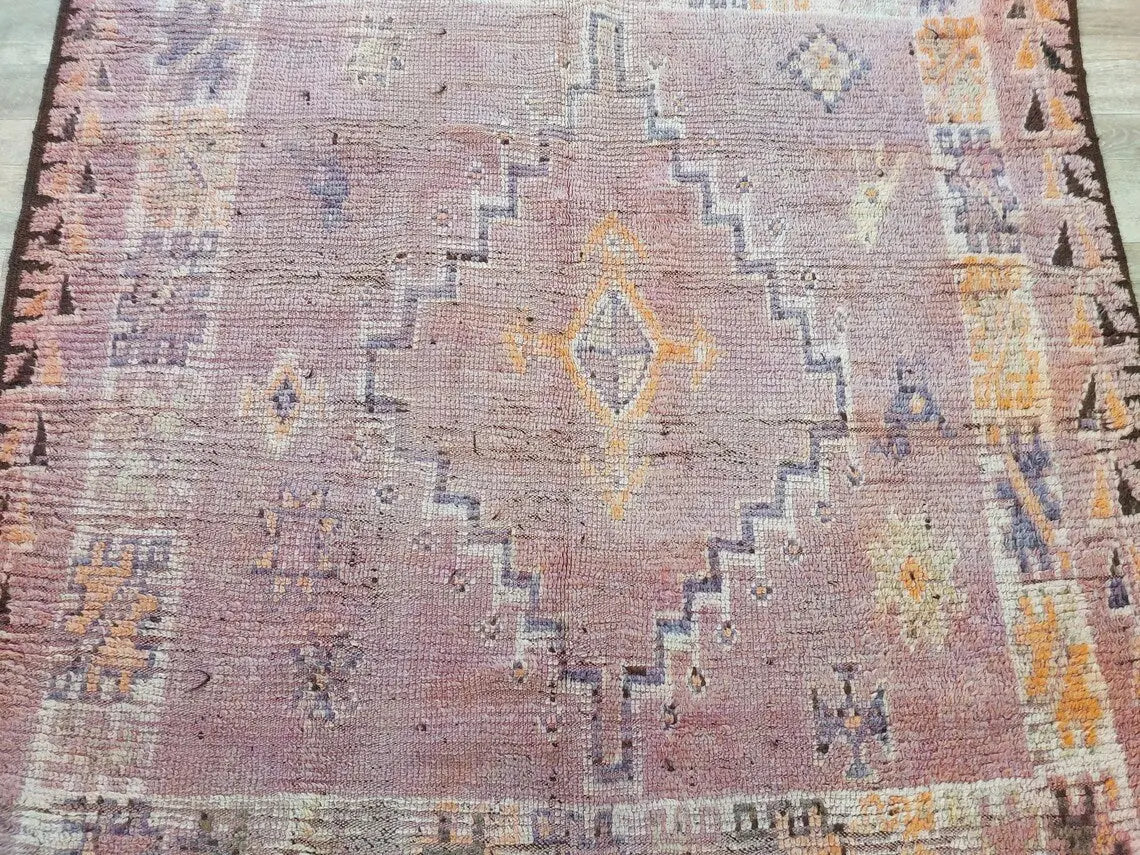 Authentic Vintage Moroccan Berber Rug: Handwoven Goat Hair & Sheep Wool Tribal Floor Covering 5.4x10.2 MoroccanBazzArts