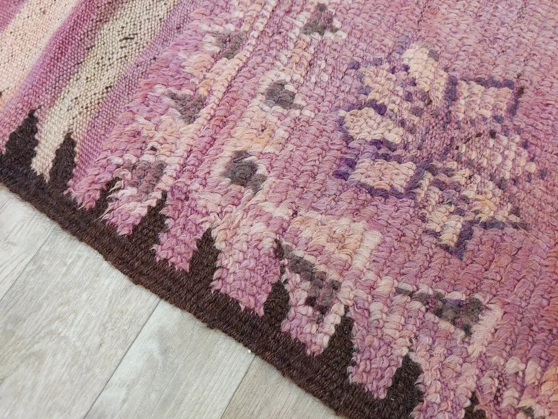 Authentic Vintage Moroccan Berber Rug: Handwoven Goat Hair & Sheep Wool Tribal Floor Covering 5.4x10.2 MoroccanBazzArts