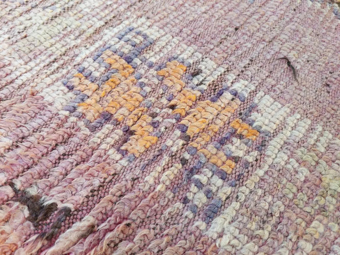 Authentic Vintage Moroccan Berber Rug: Handwoven Goat Hair & Sheep Wool Tribal Floor Covering 5.4x10.2 MoroccanBazzArts
