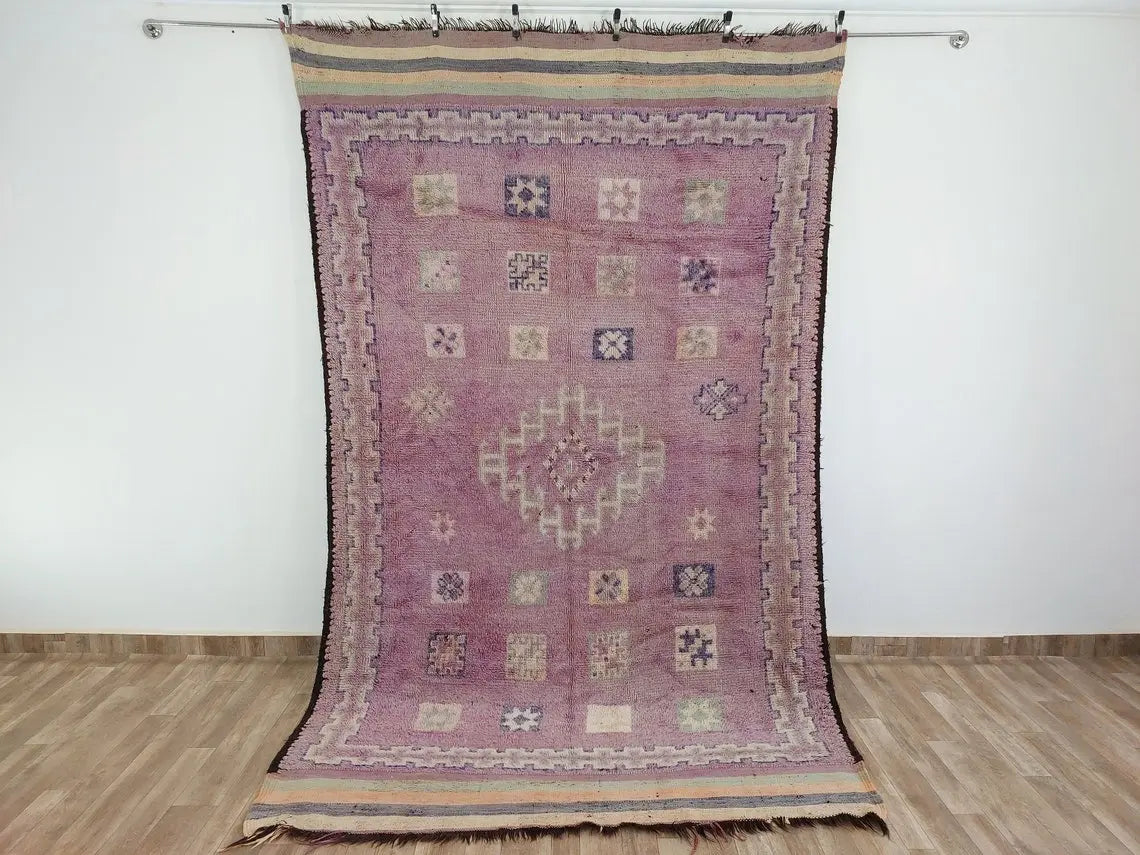 Moroccan Rug, Authentic Boujaad Rug, Berber Rug, Soft Rug, Hand Woven Rug 6'5"X10'6" MoroccanBazzArts