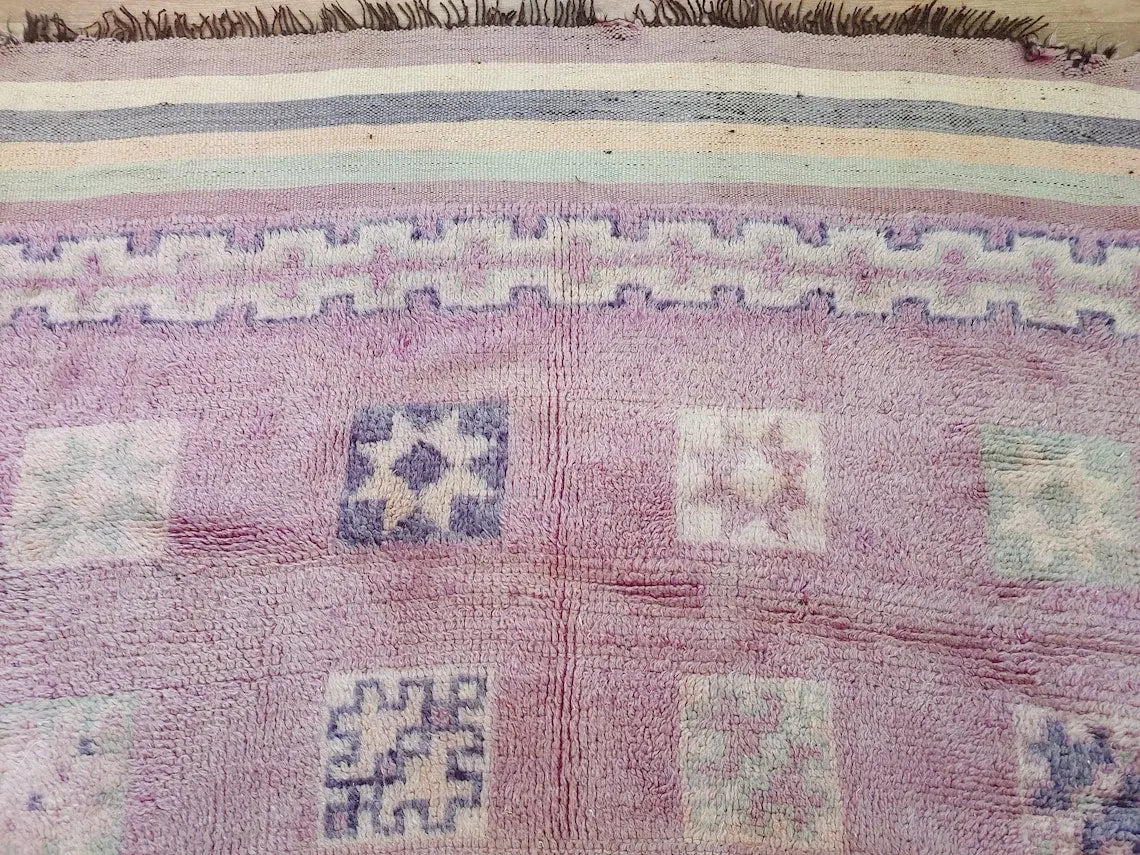 Moroccan Rug, Authentic Boujaad Rug, Berber Rug, Soft Rug, Hand Woven Rug 6'5"X10'6" MoroccanBazzArts