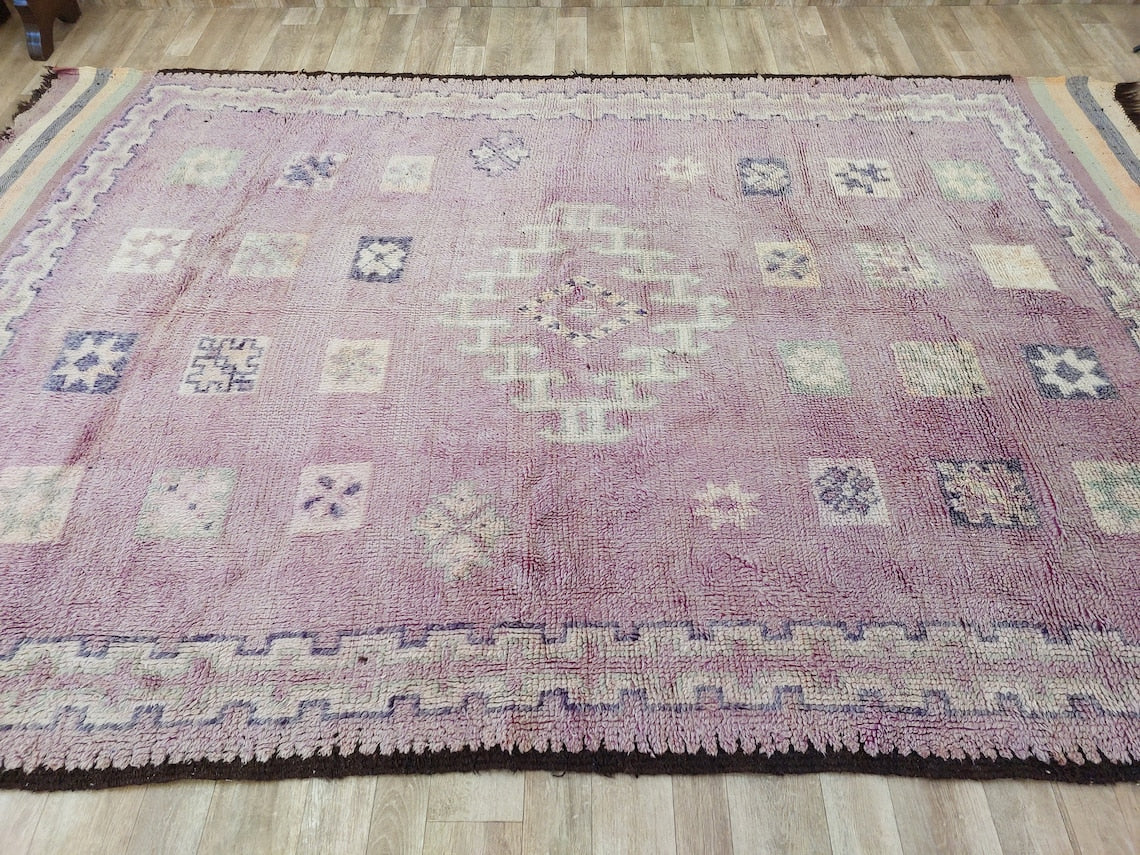 Moroccan Rug, Authentic Boujaad Rug, Berber Rug, Soft Rug, Hand Woven Rug 6'5"X10'6" MoroccanBazzArts
