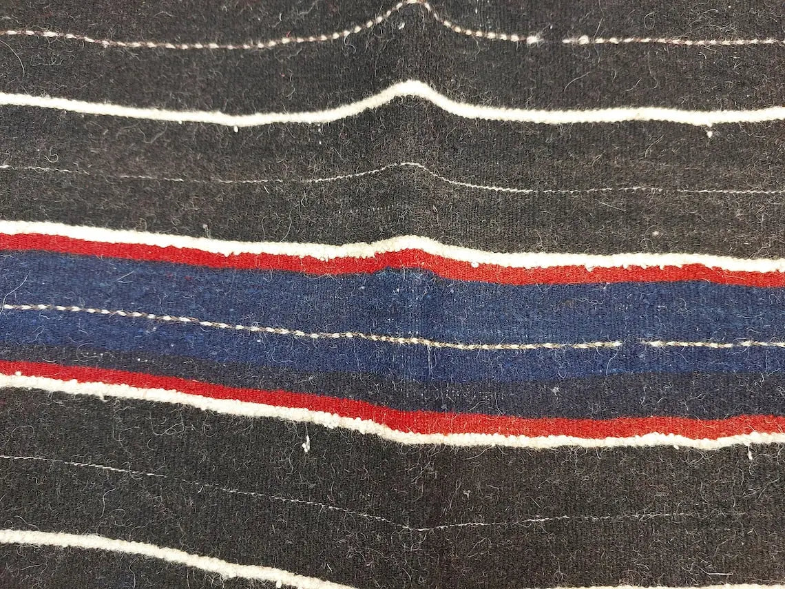 Vintage Imilchil Cap,ait Hdidou Shawl. Blue Indigo MoroccanBazzArts