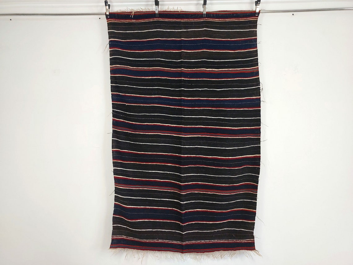 Vintage Imilchil Cap,ait Hdidou Shawl. Blue Indigo MoroccanBazzArts
