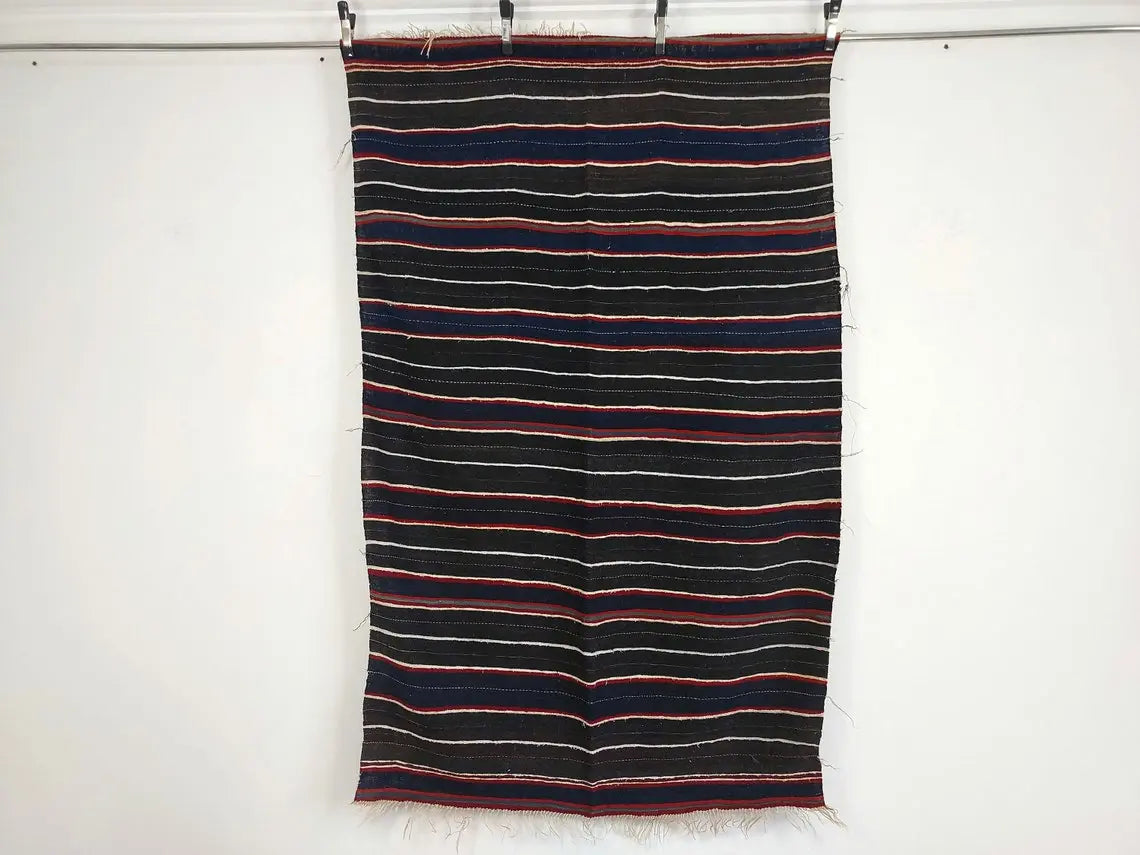 Vintage Imilchil Cap,ait Hdidou Shawl. Blue Indigo MoroccanBazzArts