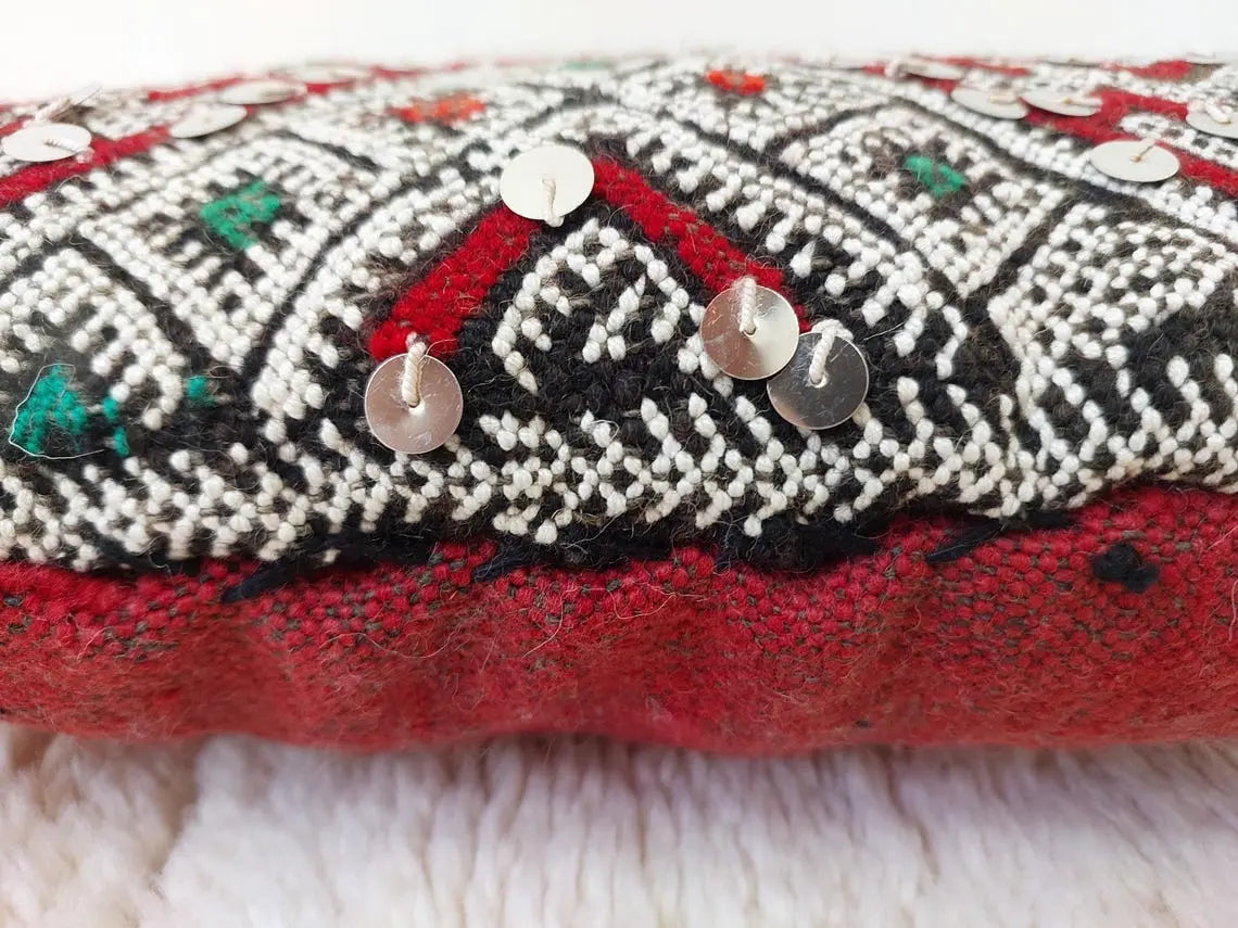 Moroccan Kilim Pillow Cover, Berber Kilim Pillow, Moroccan Pillow, Handmade Wool Pillow, Decorative Pillow Case. MoroccanBazzArts