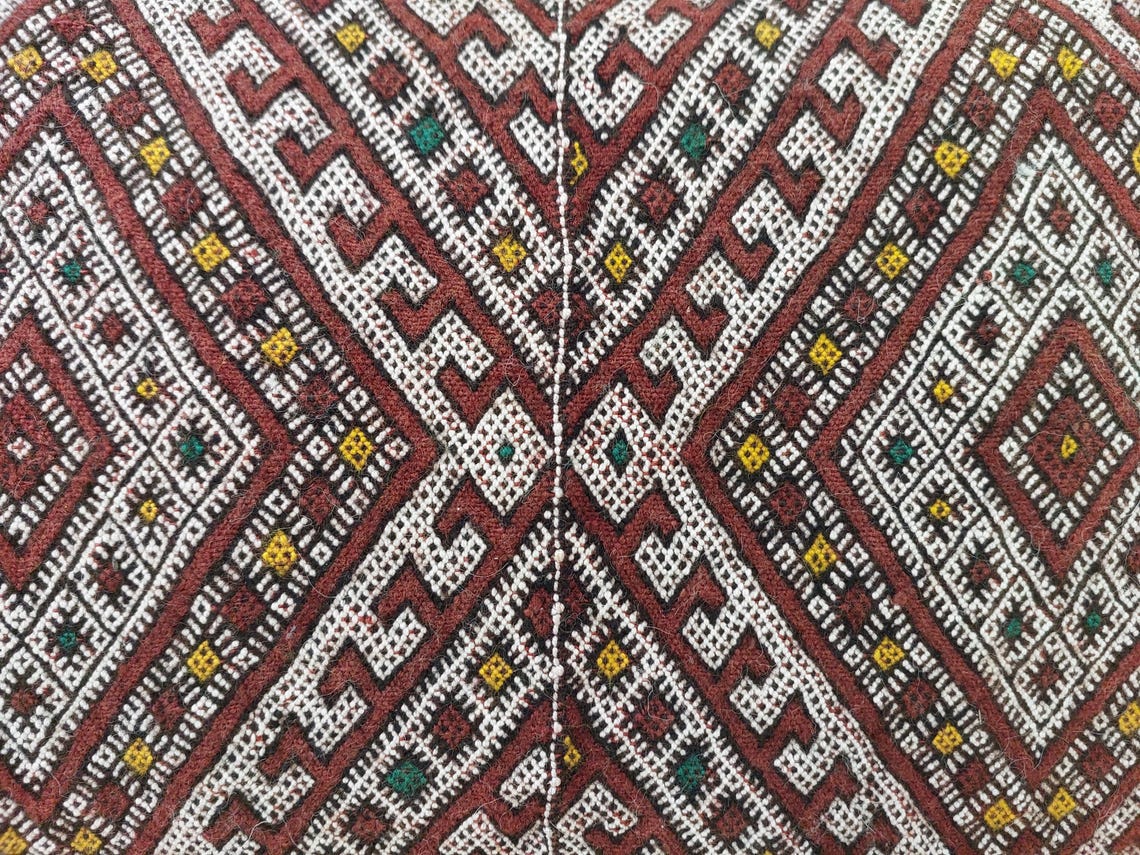 Moroccan Kilim Pillow Cover, Berber Kilim Pillow, Moroccan Pillow, Handmade Wool Pillow, Decorative Pillow Case. MoroccanBazzArts