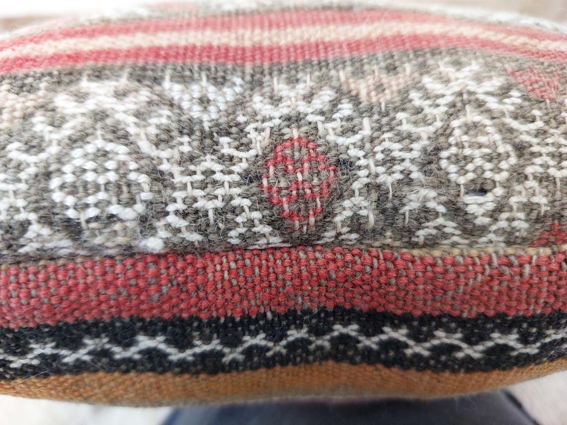 Moroccan Very Old Kilim Pillow Cover, Berber Kilim Pillow, Moroccan Pillow, Handmade Wool Pillow, Decorative Pillow Case. MoroccanBazzArts