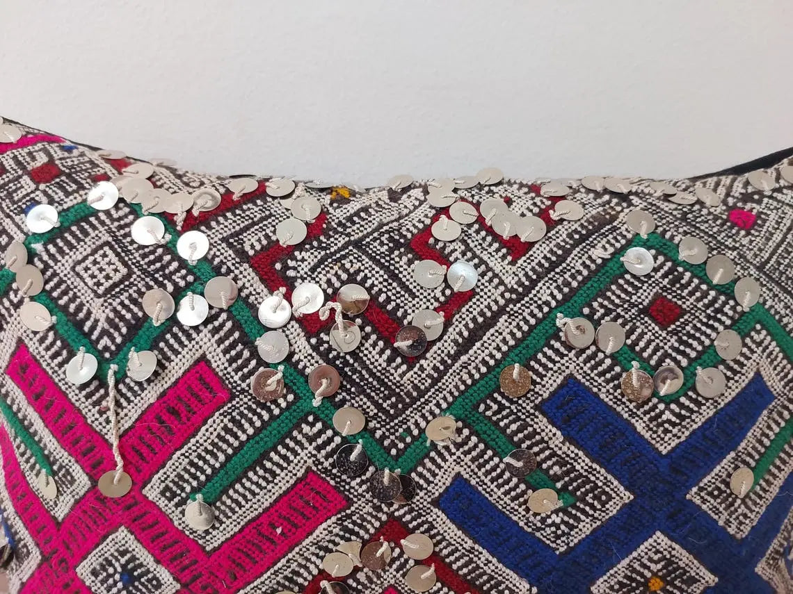 Moroccan Kilim Pillow Cover, Berber Kilim Pillow, Moroccan Pillow, Handmade Wool Pillow, Decorative Pillow Case. MoroccanBazzArts