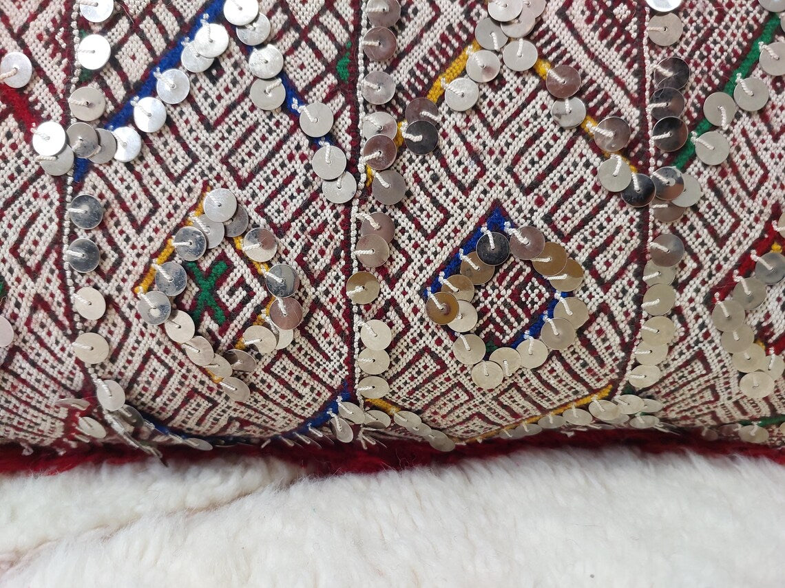 Moroccan Kilim Pillow Cover, Berber Kilim Pillow, Moroccan Pillow, Handmade Wool Pillow, Decorative Pillow Case. MoroccanBazzArts