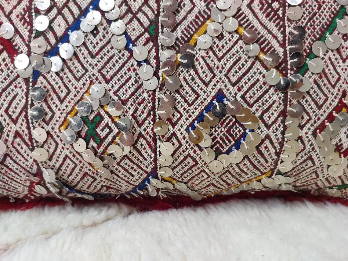 Moroccan Kilim Pillow Cover, Berber Kilim Pillow, Moroccan Pillow, Handmade Wool Pillow, Decorative Pillow Case. MoroccanBazzArts