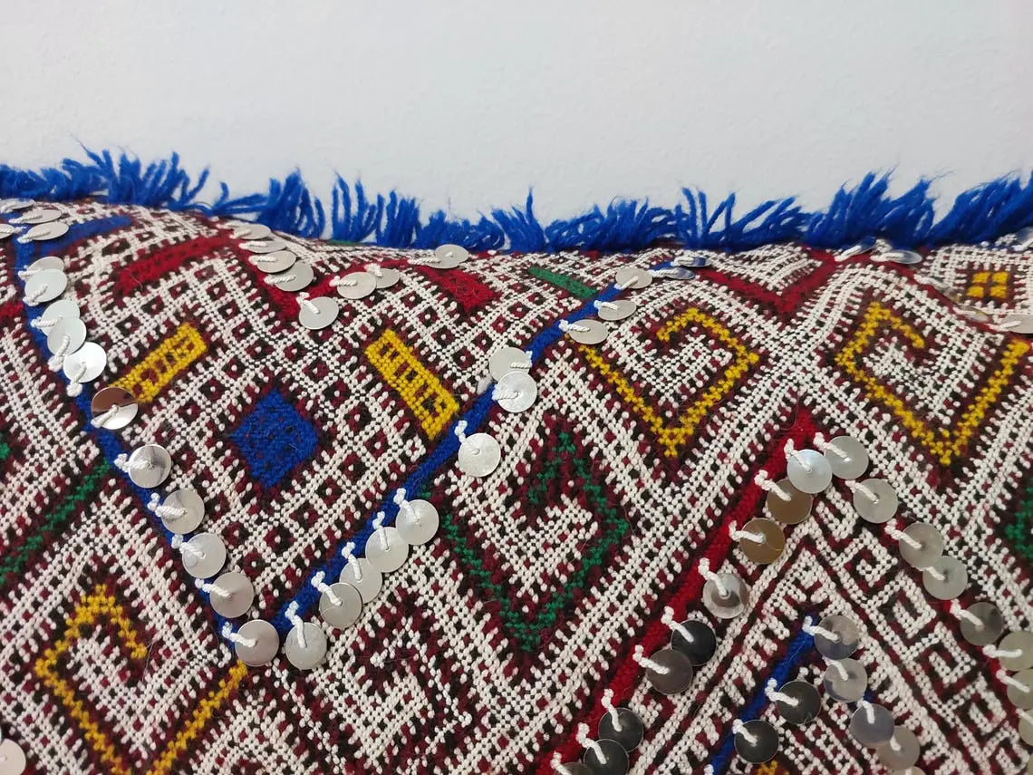 Moroccan Kilim Pillow Cover, Berber Kilim Pillow, Moroccan Pillow, Handmade Wool Pillow, Decorative Pillow Case. MoroccanBazzArts