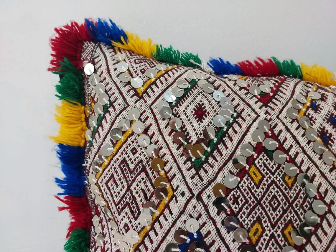 Moroccan Kilim Pillow Cover, Berber Kilim Pillow, Moroccan Pillow, Handmade Wool Pillow, Decorative Pillow Case. MoroccanBazzArts