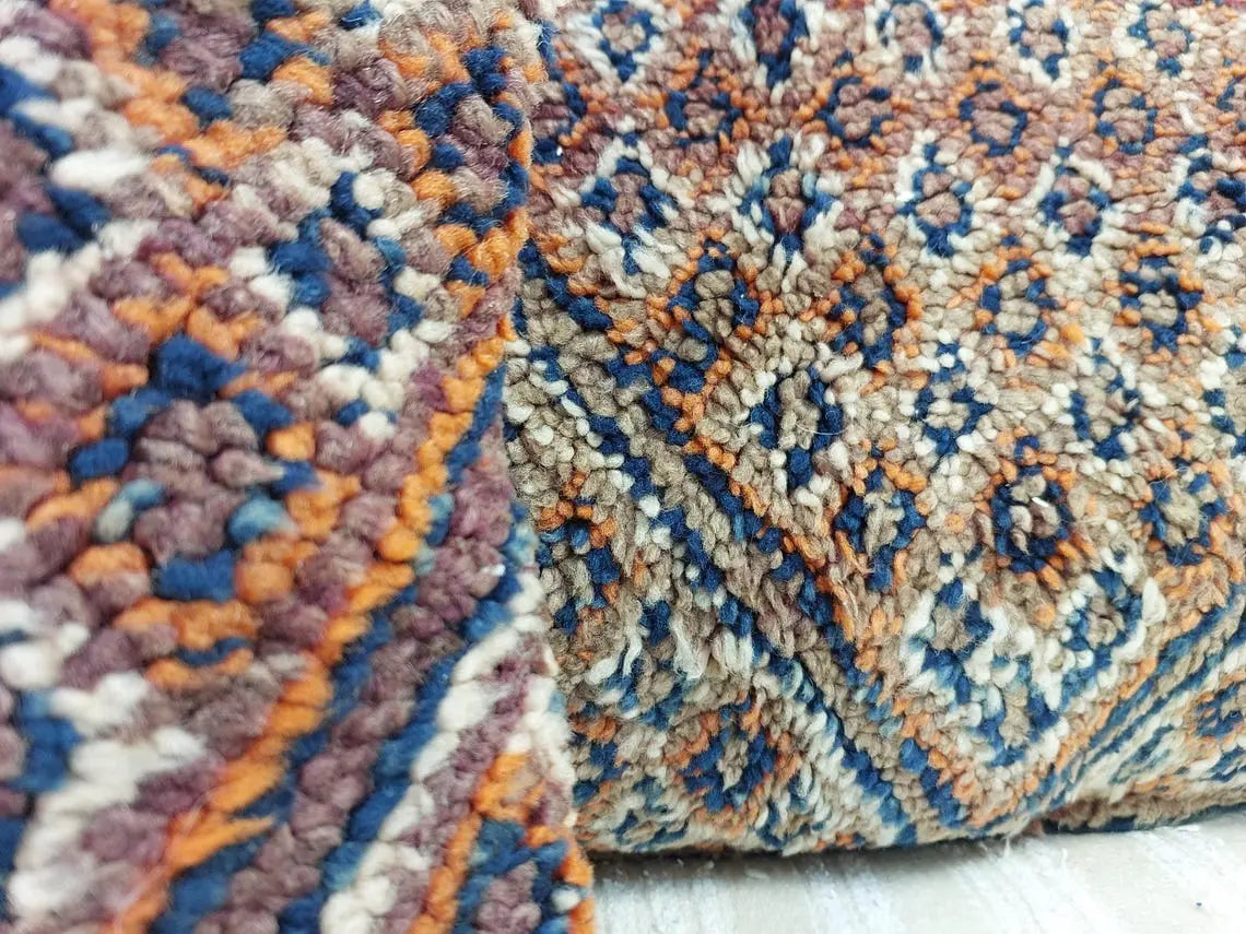 Indigo Beni Mguild Pillow, Decorated Wool Pillow, Moroccan Pillow, 24x16 Inches MoroccanBazzArts