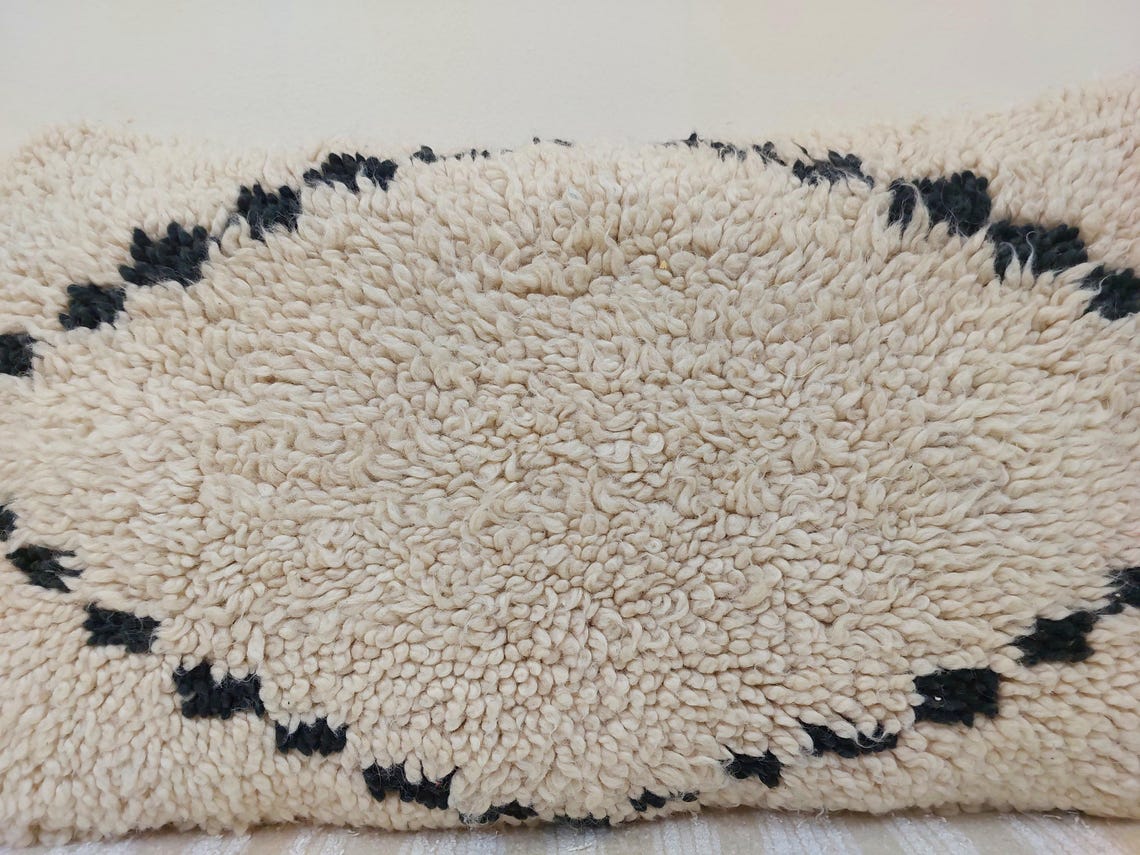 Set Of Two Beni Ourain Pillows, Decorated Pillows, Throw Moroccan Cushions, 16x27 Inches MoroccanBazzArts