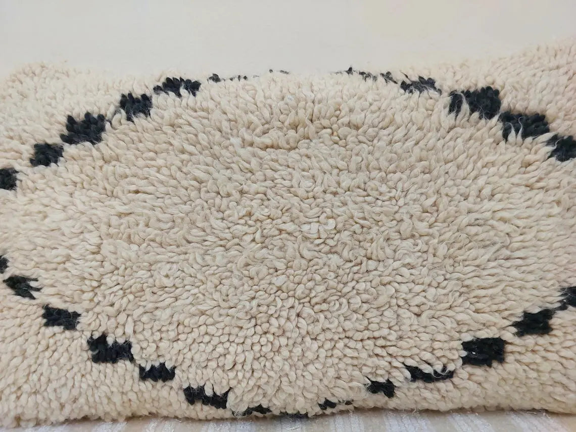 Set Of Two Beni Ourain Pillows, Decorated Pillows, Throw Moroccan Cushions, 16x27 Inches MoroccanBazzArts