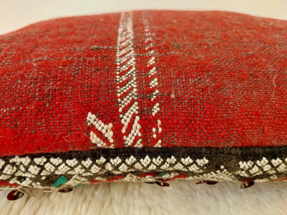 Moroccan Kilim Pillow Cover, Berber Kilim Pillow, Moroccan Pillow, Handmade Wool Pillow, Decorative Pillow Case. MoroccanBazzArts