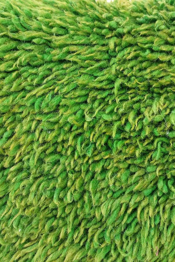 Emerald Beni Mguild Moroccan Wool Pillow - Decorative Berber Cushion, Boho Style, 24x16 Inches MoroccanBazzArts